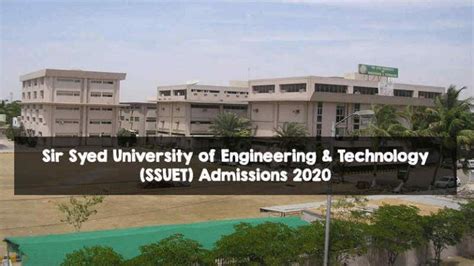 ssuet admission portal|Sir Syed University of Engineering and Technology.